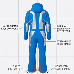 Combinaison de ski pour homme MALUZA INDUSTRIES, vêtements de ski personnalisés pour l'extérieur, coupe-vent, imperméable, veste et pantalon en polyester/nylon, isolation synthétique - Product Image 2