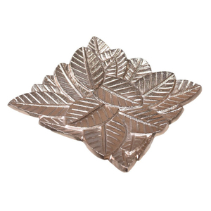Bandeja de Servir Ovalada de Aluminio de Lujo, Plato Decorativo de Metal Premium con Asas de Lazo Dorado, Hecho a Mano para Bodas y Fiestas - Product Image 5