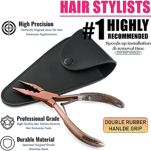 Premium Quality Hair <b>Extensions</b> Opener & Remover Pliers Hair Tinsel Feathers Fitting Plier Micro <b>Bead</b> Crimping Plier - Product Image 3