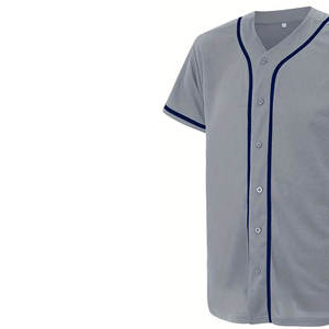 Venta al por mayor OEM: Camisetas de béisbol de malla 100% poliéster de secado rápido, cuello alto, tela de 140 g, colores y logotipo personalizados, directo de fábrica. - Product Image 3