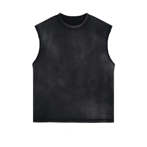 Custom <b>Logo</b> 2025 Men's Cotton Sleeveless Gym Tank Top Breathable Athletic Shirt for Workout Casual Fitness Wear Muscle Print - Product Image 4
