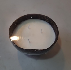 Vela Votiva de Cáscara de Coco Hecha a Mano en Vietnam, Cera de Soja Orgánica, Quema Limpia, Decoración Navideña para el Hogar, Venta al Por Mayor - Product Image 2