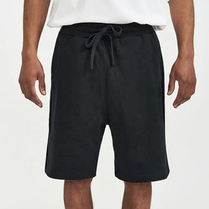 Short de sport en coton éponge français avec logo personnalisé pour hommes, vêtements de sport haute visibilité, taille élastique pour le basket-ball décontracté haut - Product Image 4