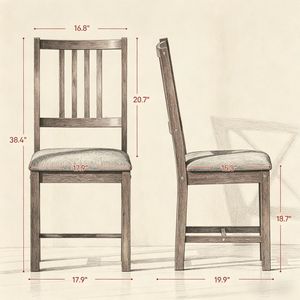 Sedie da Pranzo Moderne in Velluto con Rivestimento in Stile Fattoria per Soggiorni e Bar (2 Pezzi) - Product Image 2