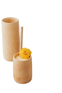 Personalized <b>Bamboo</b> Eco-friendly Reusable Tea Coffee Tumbler Natural Drinking Mug with Lid <b>Travel</b> Certified Supplier - Product Image 3