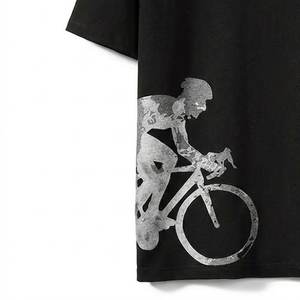 เสื้อยืดสีดำพิมพ์โลโก้ตามสั่งขายส่ง เสื้อยืดคอกลมแขนสั้นผู้ชายสไตล์วินเทจ ระบายอากาศได้ดี แห้งเร็ว ผลิตจากโพลีเอสเตอร์/คอตตอน - Product Image 6