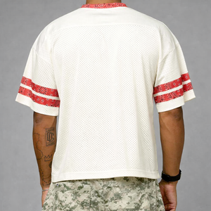 Camisetas de Fútbol Americano Personalizadas por Sublimación, de Malla, para Hombre, Manga Corta, Antibacterianas, 100% Poliéster, Top Deportivo, OEM Privado - Product Image 4