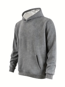 Sudadera con Capucha Oversize de Algodón Premium con Lavado Ácido Desgastado, Estilo Vintage Urbano para Hombre, con Logotipo Personalizado, Casual - Product Image 1