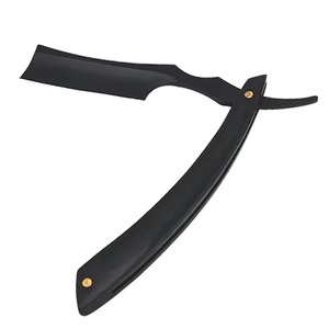 Rasoir à lames simples réutilisable non électrique avec manche en acier inoxydable et lame en acier inoxydable pour hommes - Product Image 2