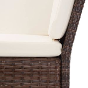 Ensemble de salon de jardin modulaire moyen en rotin PE marron - Product Image 6