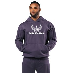 Sweat à capuche pour homme, violet foncé, en molleton épais, à manches longues, décontracté, pour le sport, la gym, l'entraînement, le streetwear - Product Image 1