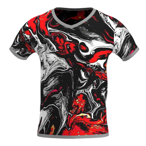 T-shirt respirant à coupe classique en coton/fibre de bambou, séchage rapide, col rond, manches longues, impression 3D personnalisée, OEM, pour homme - Product Image 1