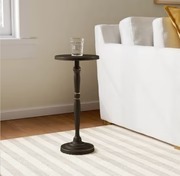 Mesa Auxiliar Moderna Space Perfect con Tapa Redonda y Base Decorativa para Muebles de Sala - Product Image 6