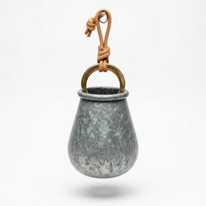 Maceta Colgante Grande de Hierro Galvanizado de 17 cm, Diseño de Lágrima de Zinc Natural, para Decoración del Hogar y Uso en Hoteles - Product Image 6