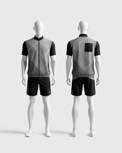 Conjunto de Camiseta y Pantalones Cortos para Hombre, Sublimación Completa Personalizada, Estampado Geométrico, Traje Deportivo Premium de Verano - Product Image 4
