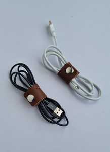 สายรัดจัดระเบียบสายไฟ ADORA คุณภาพสูง ทนทาน ทำจากหนัง PU สีน้ำตาล สำหรับจัดเก็บสาย USB - Product Image 5