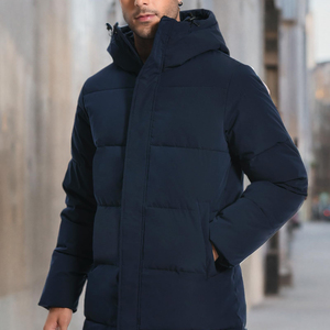 Solid Trader High Density Outer Shell Thermal Efficiency Cozy <b>Padded</b> Clothing <b>Long</b> Puffer Jacket - Product Image 3