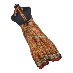 Nuevo Vestido de Playa sin Mangas de Seda Estilo Bohemio Étnico Indio Vintage, Vestido de Noche Elegante para Damas, Vestidos de Noche sin Mangas - Product Image 2