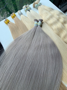 Precio al por mayor Extensiones de cabello a granel Cabello humano vietnamita Double Drown 100 gramos Colores oscuros 18 pulgadas - Product Image 5