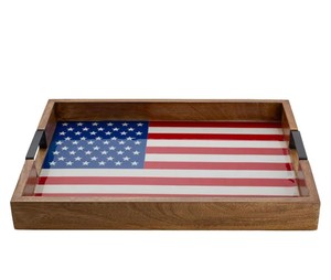 Bandeja de Servir Americana para Festivales, de MDF Lacado, con Bandera Patriótica, Ecológica, Segura para Alimentos, para el Día de los Caídos y el 4 de Julio - Product Image 4