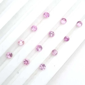 Saphir rose naturel, taille ronde, facetté, pierres précieuses en vrac, lot de 1 à 5 mm, pour la création de bijoux faits main - Product Image 6