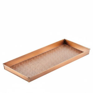 Bandeja para Botas de Madera de Primera Calidad con Asas Metálicas Doradas, Forma Rectangular, Organizador de Zapatos para Interiores y Exteriores, Decoración del Hogar - Product Image 4