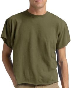 Camiseta Corta de Hombre Estilosa, Holgada, Estilo Urbano, Casual, de Verano, a la Moda, de Manga Corta, Suelta, Lisa, Bordada, 200g - Product Image 1