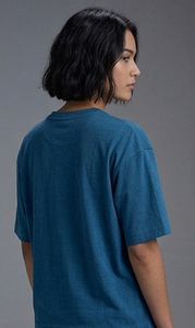 T-shirts amples et carrés pour femmes, col rond, coupe décontractée, épaules tombantes, noir - Product Image 5
