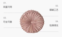 Coussin rond en peluche fait main de style nordique avec rembourrage, style luxe léger pour canapé et chevet