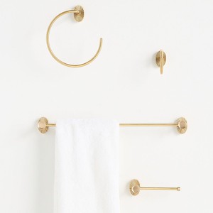 Solid Brass Bathroom Hardware Set Wall Mounted Towel Bar Towel Ring Robe <b>Hook</b> Toilet Paper Holder Luxury Bathroom Accessories - Product Image 4