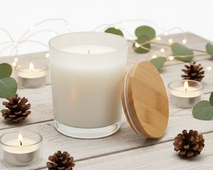 Bougie décorative écologique en verre pour la maison - Idéale pour Noël, Pâques, anniversaires et la Saint-Valentin - Product Image 2