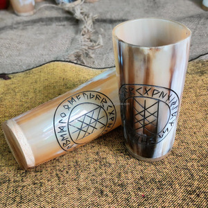 Premium Ox Horn Drinking <b>Glass</b> | Medieval Viking-Style Beer <b>Tankard</b> - Product Image 4
