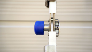 Aluminum Alloy Extension <b>Ladder</b> with Manual Lock Mechanism Blue Wheel Safety Design - Product Image 1