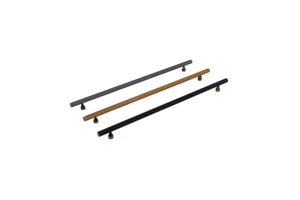 Poignée longue de placard en aluminium Bruno texturée, barre de tirage noire, or, gris, pour portes de garde-robe, quincaillerie moderne - Product Image 2