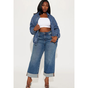 Wholesale New Fashion Multicolor Button <b>Up</b> Plus Size Women Coats And Denim Jacket Winter 2026 Customized <b>Jean</b> Denim Jackets - Product Image 4