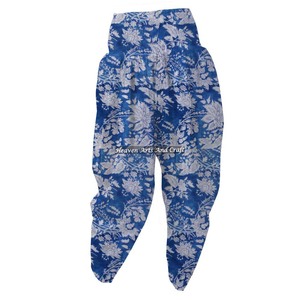 Sexy Hot Patiala Pants Women Cotton Night Wear Floral Bohemian Drawstring Summer Hand Block Printed Pants - Product Image 6