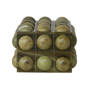 Caja de Almacenamiento Decorativa de Resina de Lujo con Rayas Verdes y Blancas, con Tapa, Diseño de Resina, la Mejor Caja de Regalo para Guardar Anillos - Product Image 3
