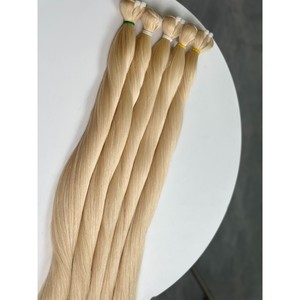 Extensions de cheveux vierges vietnamiens blond platine, lisses et raides, double épaisseur, vente en gros - Product Image 3
