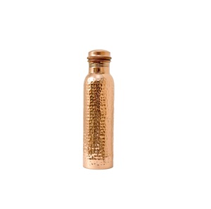 ILAHI's Hammered Copper Eco-Friendly 500ml <b>Water</b> <b>Bottle</b> Lid Classic Design Home Office Travel Outdoor Uttar Pradesh - Product Image 1