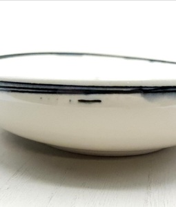 Premium Ceramic Serving Bowl with Minimalist Stripe Detailing Deep Wide Design for Contemporary Dining Presentation - Product Image 3