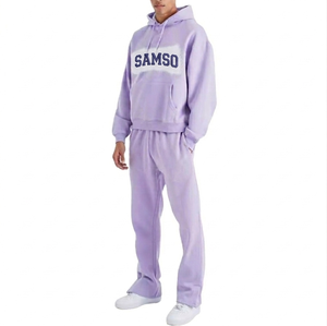 ชุดวอร์มแบบมีฮู้ดสไตล์วินเทจยูนิเซ็กซ์ ล้างสีแบบแอซิดวอช 2 in 1 ผ้าฝ้าย 100% เนื้อหนา ระบายอากาศได้ดี ทรงเรโทร ใส่สบาย - Product Image 2