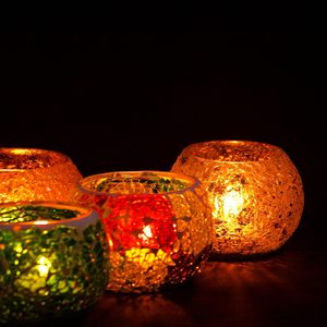 Handmade Mosaic Glass <b>Tealight</b> Candle Holder Decorative Votive <b>Lantern</b> for Home Decor Table Centerpiece Gift - Product Image 4