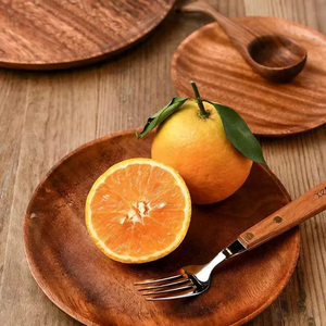 Plato de Madera de Nogal, Bandeja de Frutas Estilo Japonés - Product Image 3