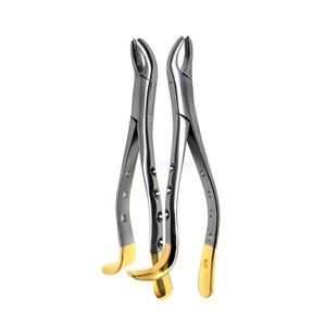 Pinzas de Extracción Dental TC para Molares Inferiores con Punta de Carburo de Tungsteno y Mango Dorado, Alicates Quirúrgicos Dentales Personalizados - Product Image 2