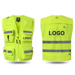 Chaleco de Seguridad LED Reflectante de Poliéster para Hombres, Ropa de Trabajo de Construcción con Logotipo Personalizado, Chaleco de Seguridad - Product Image 1