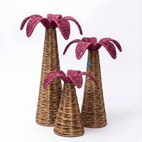 Centre de table en jacinthe d'eau durable et palmier, fait main, décoration islamique Ramadan Kareem pour la maison, vente en gros directe usine