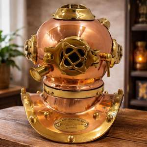 Casco de Buceo Marino Vintage Hecho a Mano, Miniatura de la Marina de los Estados Unidos, Material de Latón con Acabado de Cobre, Accesorio de Cine de Buceo, Coleccionable - Product Image 3