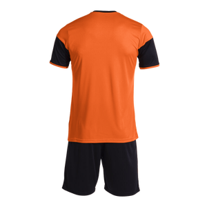 ชุดเสื้อฟุตบอลคอวีสำหรับผู้ชายสีส้มสีดำพิมพ์ลายแขนสั้นชุดฝึกซ้อมฟุตบอลแบบดูดซับความชื้นสำหรับผู้ใหญ่ทรงปกติ - Product Image 2