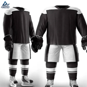 Maillots de hockey sur glace personnalisés, respirants, sublimés, tendance, de haute qualité, pour équipes, et shorts assortis - Product Image 5