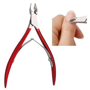 Pince à cuticules professionnelle Morje en acier inoxydable rouge avec large ouverture de mâchoire, durable et portable - Product Image 4